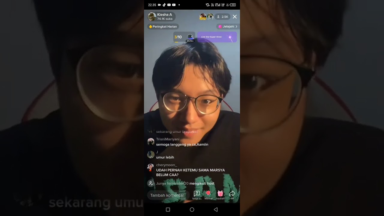 Kiesha alvaro pengin nikah di usia 23 tahun #kieshaalvaro #frisllyherlind #livetiktok