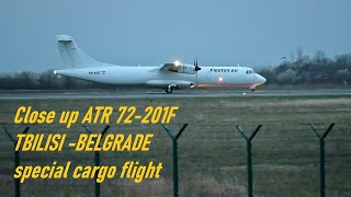 Rare ATR 72-201F #special cargo  #tbilisi  #belgrade