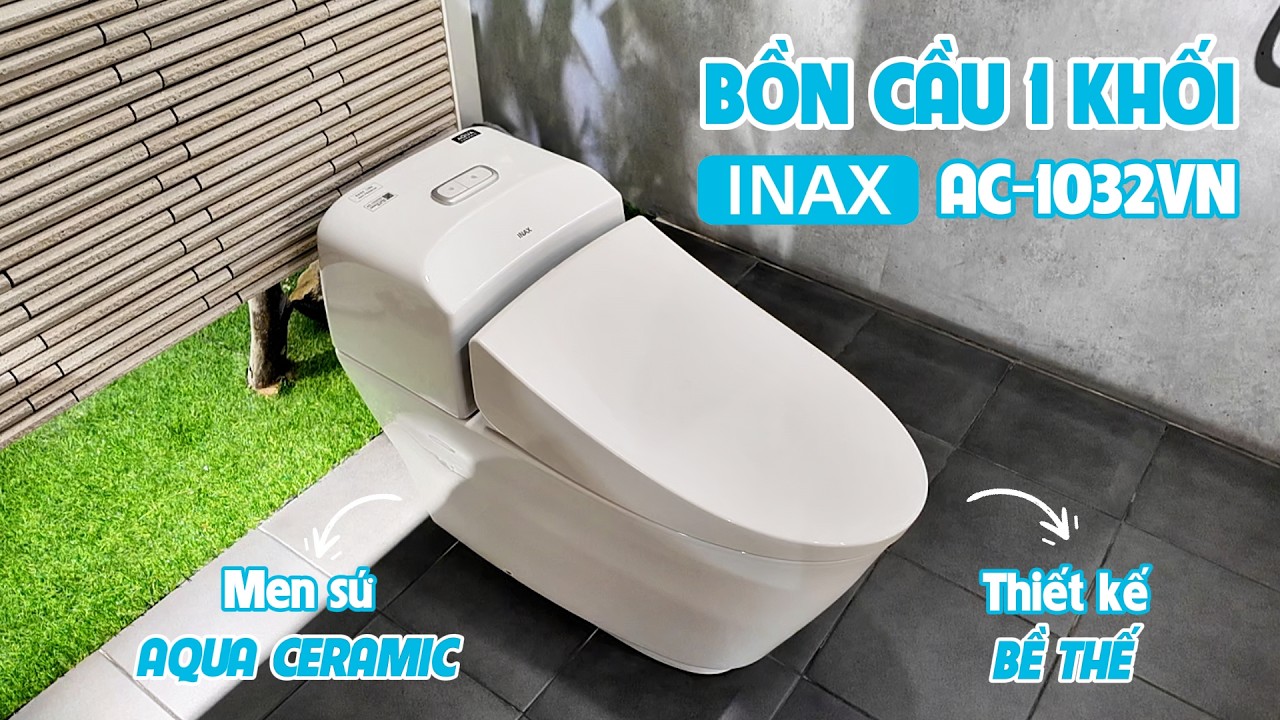 Bồn cầu 1 khối INAX AC-1032VN (AC1032VN) nắp đóng êm