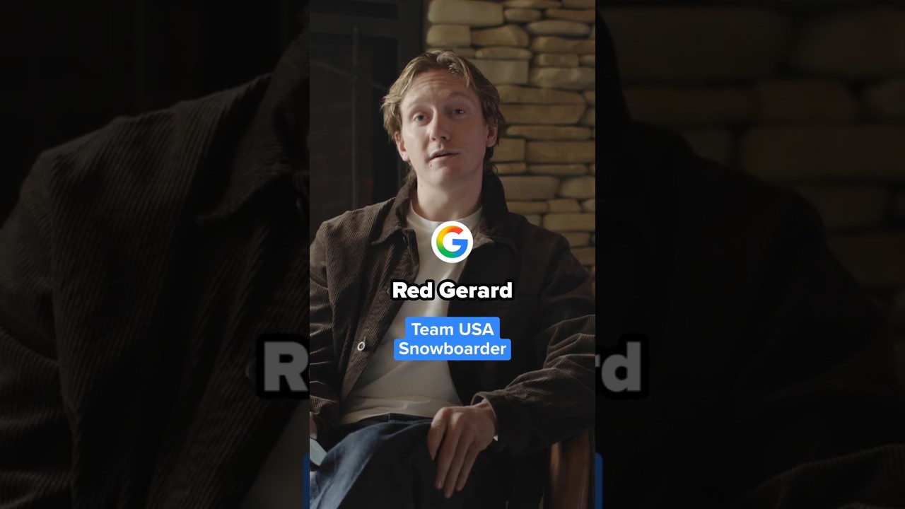 Team USA's Red Gerard goes full ski jumper mode with Nano Banana in Google Search 🍌⛷️