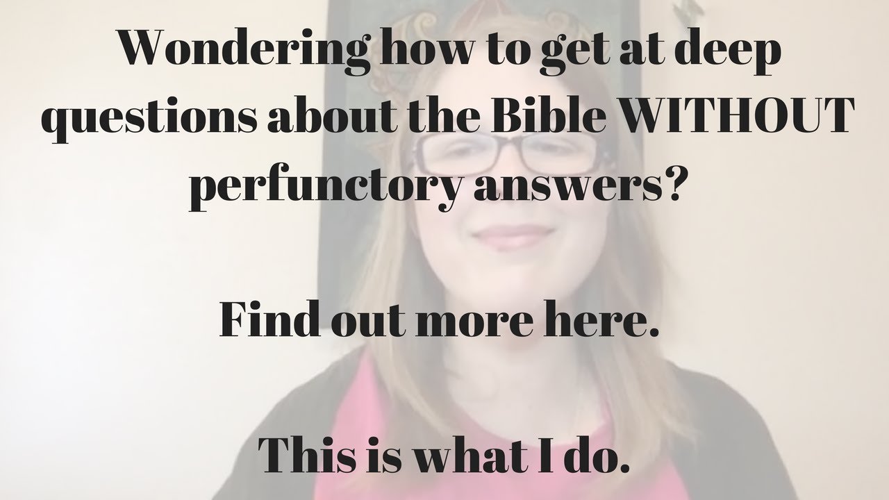 Can I ask a question about the Bible without a perfunctory answer? Yes! video editing software free