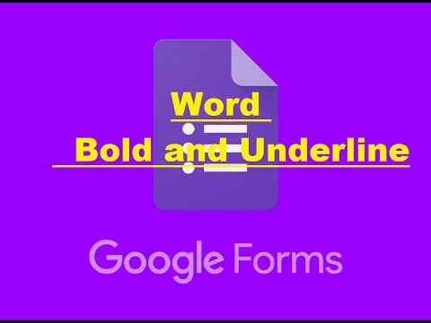 How to write Text  or sentence Bold and Underline in Google Form