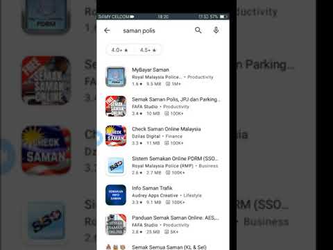 Cara Check Saman Bayar Saman Polis JPJ & AES Secara online Android.