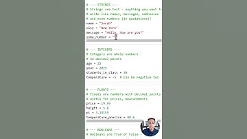Quick intro to python variables - strings
