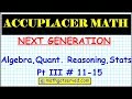 Accuplacer Next Generation Algebra Quatitative Reasoning Practice Question Part 3 11 to 15 collegebo
