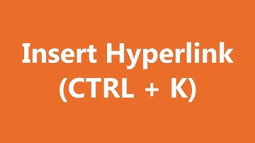 Excel Shortcuts - Insert Hyperlink