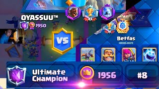 OYASSUU vs Betfas best x bow cycle 3.0  deck in Clash Royale