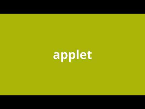 what is the meaning of applet.