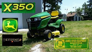 2017 John Deere X350 Lawn Tractor Cutting Grass Review MowerPlus App Part 2 By KVUSMC