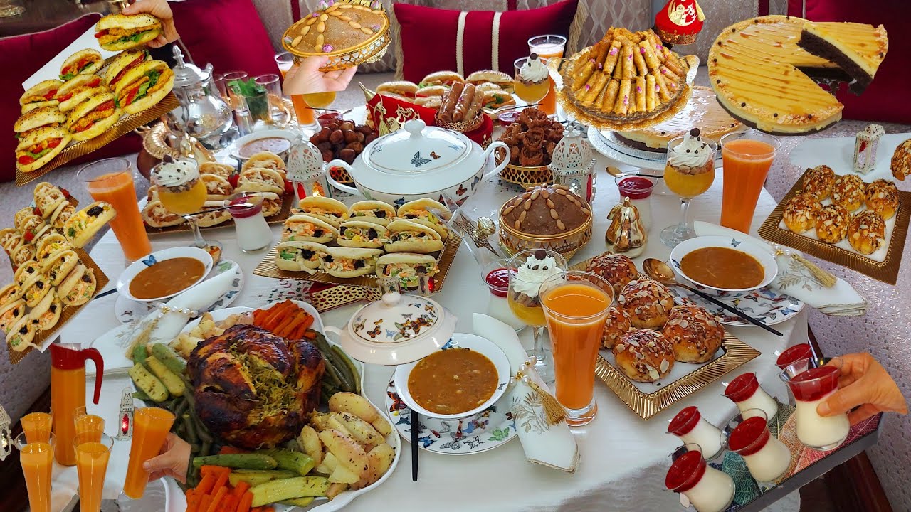 فطور اول يوم رمضان 🌙داكشي لي يبغي خاطرك بين المالح والحلو 🥰 الحريرة المغربيه بالخميره البلديه