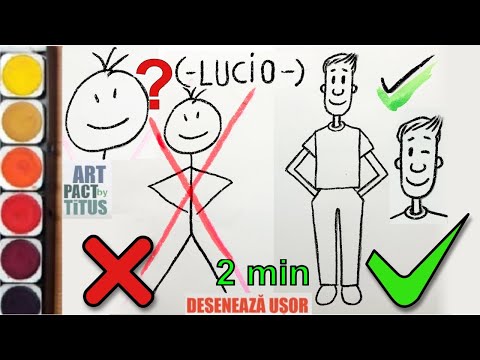 CUM SA DESENEZI UN OM - intreg ,  HOW TO DRAW A MAN