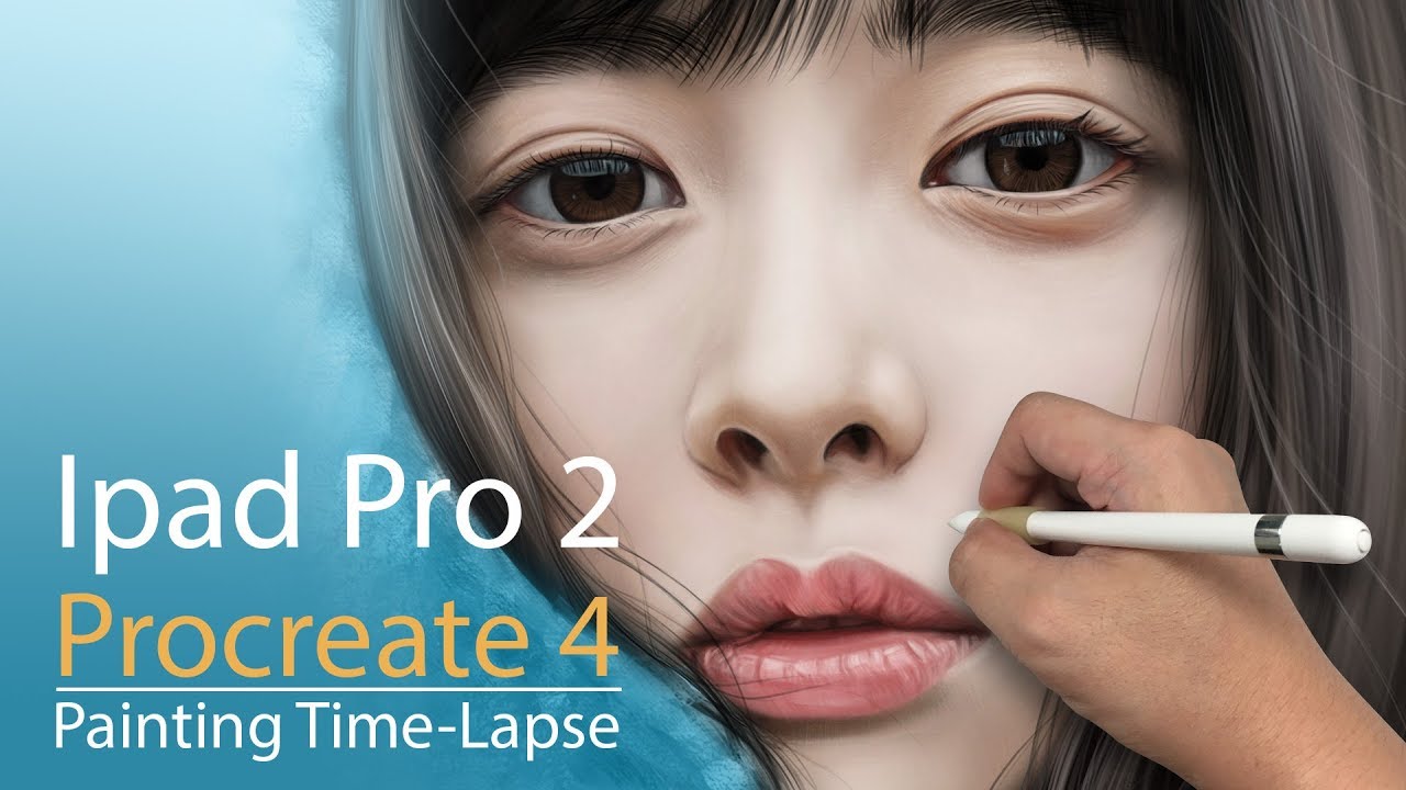 iPad Pro Procreate 4 Painting Asian Portarit - YouTube