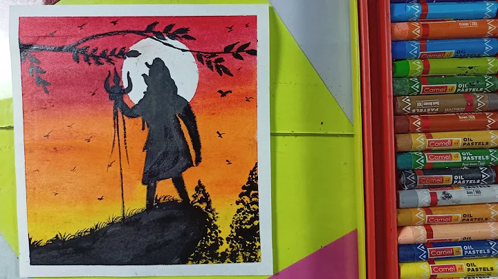 Drawing Shiva😍|🙏Lord Shiva Drawing Using oil Pastel 💕||119#shorts