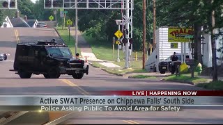 Chippewa Falls PD investigating 'active situation;' roads blocked off