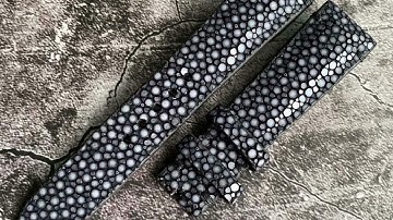 OPEN ENDED BLACK STINGRAY WATCHSTRAPS
