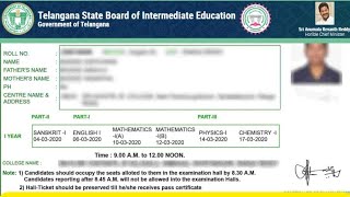 TS Inter Hall Ticket 2024, Practical & Theory Admit Card @tsbie.cgg.gov