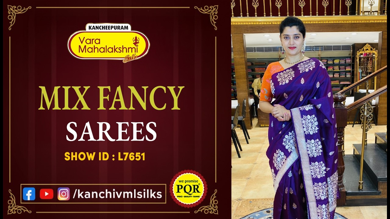 Mix Fancy Sarees Collection | WhatsApp Number 89 0001 0002 | Kancheepuram Varamahalakshmi Silks LIVE