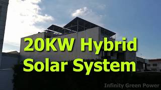 منظومة شمسية 20KW نوع Hybrid ثلاثي الطور .. 20KW Solar system Hybrid 3-Phase