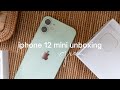 iphone 12 mini unboxing 🍎 green, aesthetic