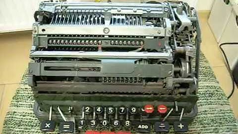 Euler approximation on mechanical calculator Facit ESA-01