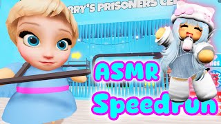 ❄QUEEN ELSA BARRY'S PRISON RUN! OBBY | Speedrun Gameplay