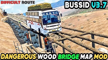 Mod Bussid 3.7.1 - DANGEROUS WOOD BRIDGE MAP MOD For Bus Simulator Indonesia || Bussid Mod ||