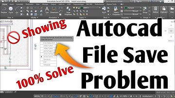 File Save Problem 😭 को कैसे सही करे | 100% Problem Solve | Autocad में File Save Problem