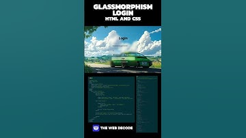 Glassmorphism Form Design using HTML CSS #coding