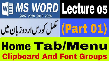 Home Tab || Clipboard And Font Groups || Part 01 || Digital RA
