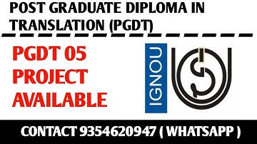 PGDT 05 Ignou Project / Ignou PGDT Project submission / PGDT 05 Project Work
