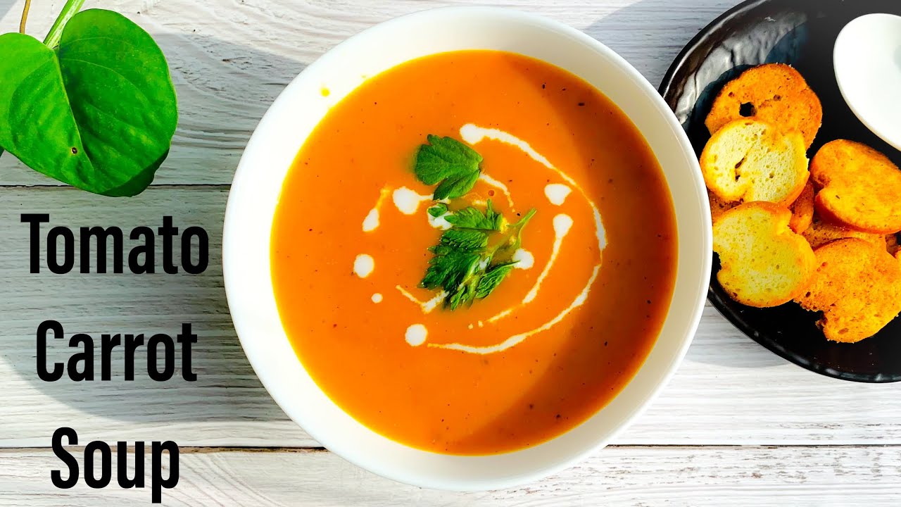 Tomato Carrot Soup Carrot and Tomato soup Easy Tomato Carrot Tomato Carrot Onion Soup