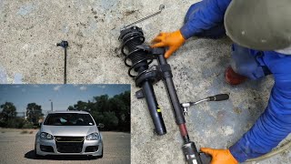 VW Golf MK5 Front Struts Replacement (guide for everybody)