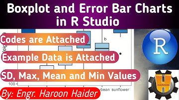 How to plot Boxplot and Error bar Charts in R Studio|| ggplot in R || Error Bar Charts using R