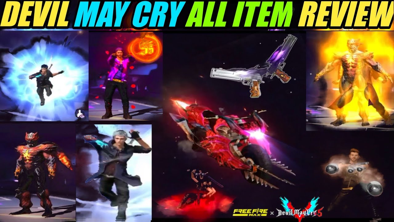 Free Fire X Devil May Cry 5 Collaboration All Items Review Devil May