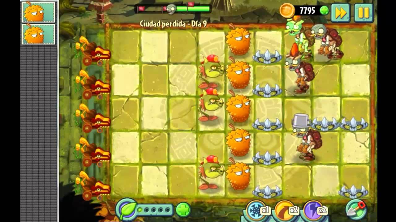 Plants Vs Zombies 2 Ciudad Perdida Día 9 Español - YouTube