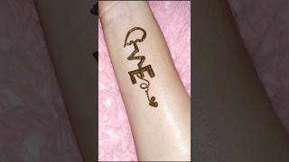broken heart 💔 E letter henna tattoo