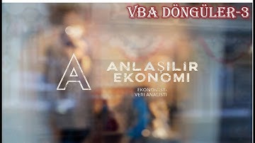 Anlaşılır Ekonomi Excel Vba Döngüler-3 (For-Next Döngüsü Örnek)