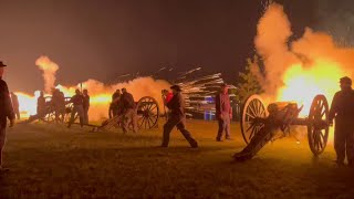 Fireworks &amp; Cannon Fire on the banks of the St. Croix Stillwater Minnesota