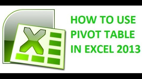 Microsoft Excel Pivot Table Tutorial for Beginners - Excel 2003, 2007, 2010