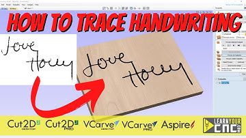 How to Trace Handwriting | Cut2D | VCarve | Aspire Tutorial