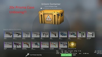 20x Prisma Case Unboxing | Cs:Go Unboxing!