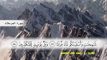 سوره الانسان ( ايه 19 ) و سوره المرسلات بصوت القارئ د.جهاد المومني