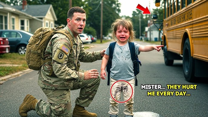 A Soldier Saw A Little Girl Pointing At The Bus, Shaking In Fear What He  Did Next Shocked Th - YouTube