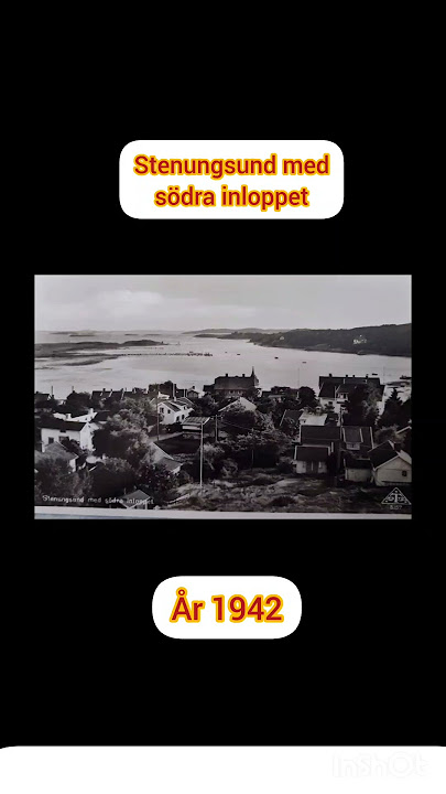 Stenungsund med södra inloppet År 1942