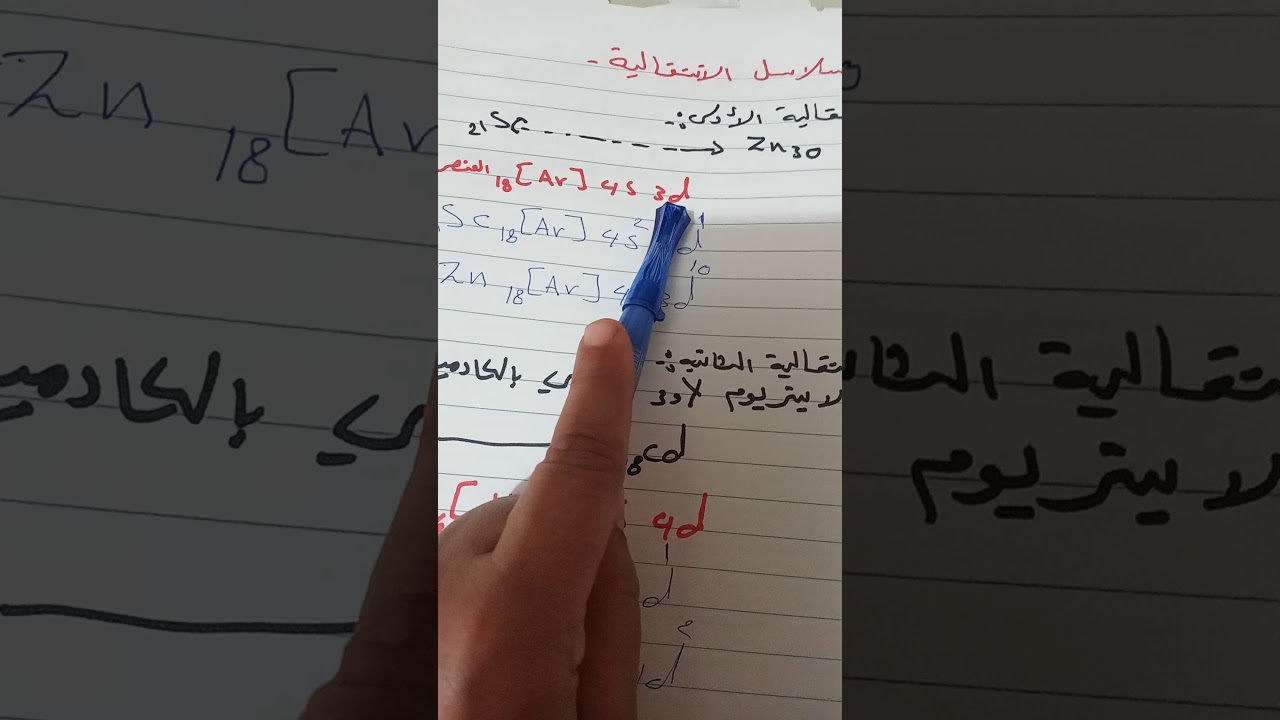 الترتيب الالكتروني السلاسل  الانتقالية