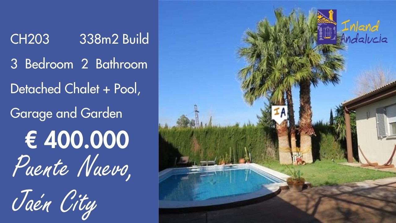 Private Detached Chalet with Land, Pool & Gardens Property for sale in Spain inland Andalucia CH203
