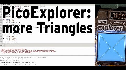 Triangle class draw routine for Pi Pico Micropython
