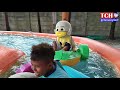 Hore Ipin Menang - BADUT LUCU UPIN & IPIN BERMAIN PERMAINAN BALAP PERAHU BOAT - LAGU PERAHU LAYAR