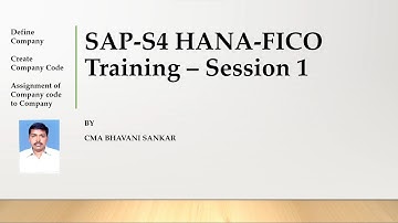 Company,  Company Code in SAP S4 HANA Finance