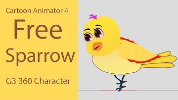 Free Sparrow G3 360 Character for Cartoon Animator 4